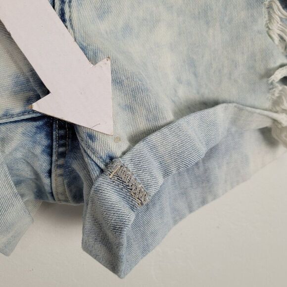 KanCan Monty Ultra High Rise Shorts Distressed Light Blue Size 2XL - Picture 8 of 11